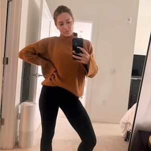 J.O.A. Women's Tan Cowl Neck Sweater